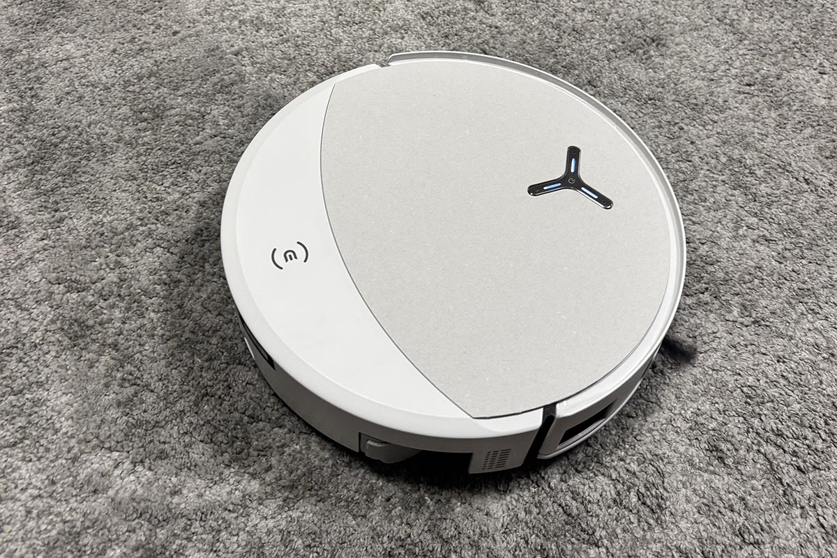 吸引力最大でカーペットを掃除したところ、こんなにしっかり吸い跡がつきました