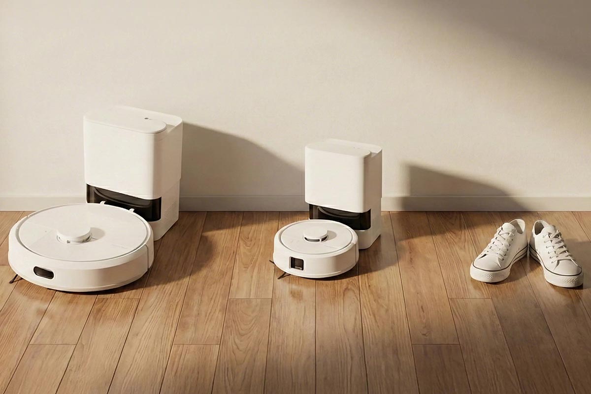 従来モデルRoomba Combo105 ロボットに比べて約半分の体積を実現