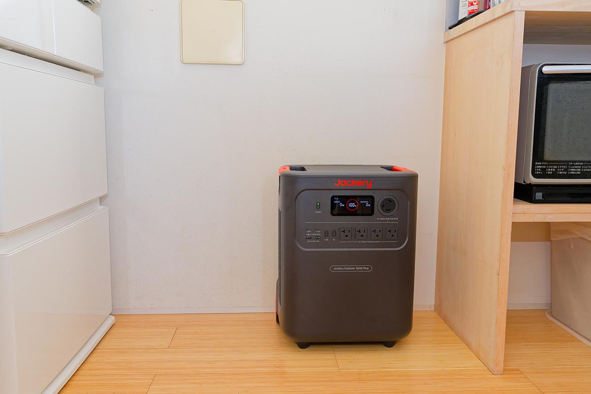 キッチンに置いて使ってみます