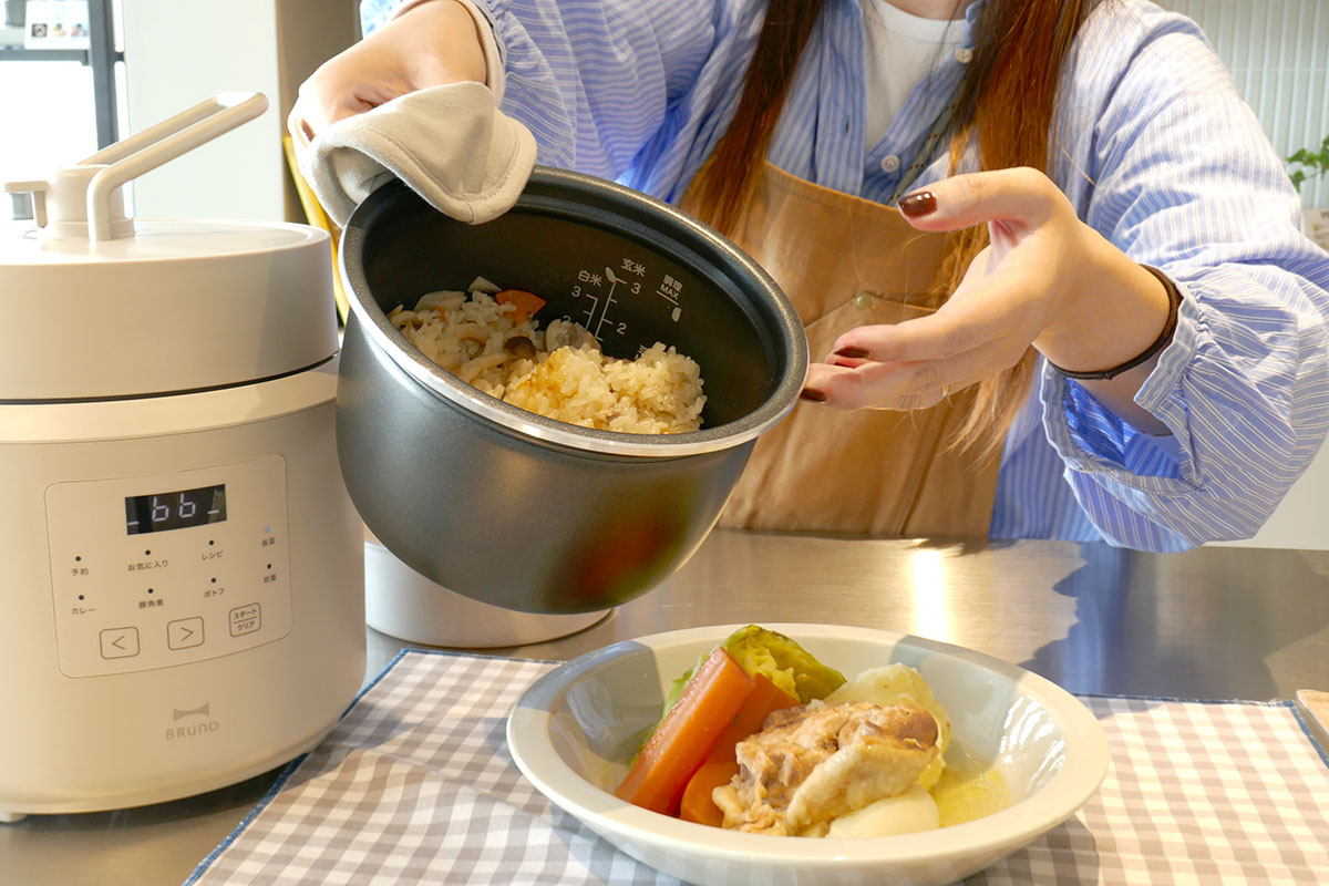 内鍋はコンパクトで軽く、扱いやすい