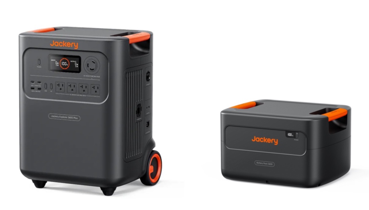 左から「Jackery ポータブル電源 3600 Plus」、「Jackery Battery Pack 3600 Plus」