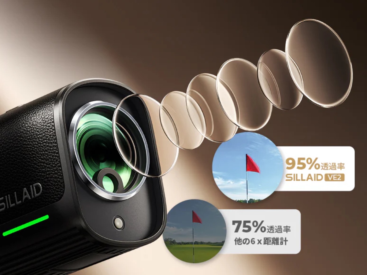 大口径の7倍望遠レンズでピンを鮮明に捉える