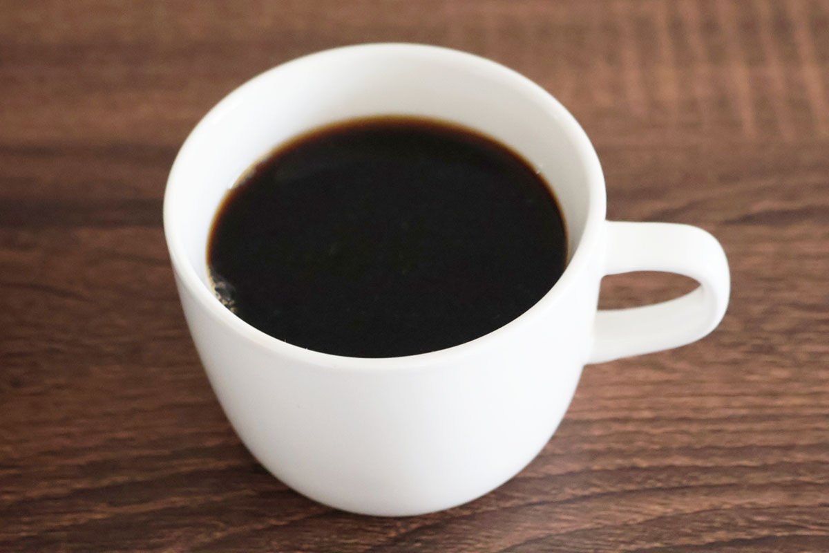 本機で抽出したコーヒー