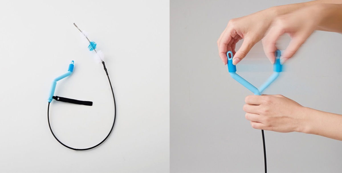 2種類のブラシを採用。ハンドル回すと回転する