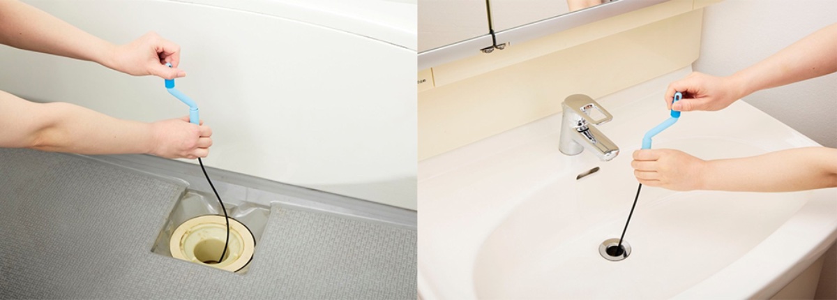 ハンドルを回すだけで排水管の汚れを落とせる