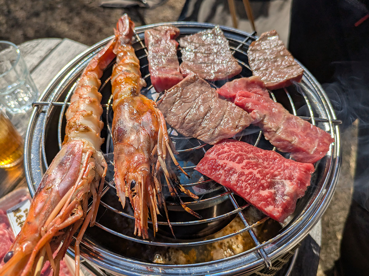 脂の多い牛肉を焼いても煙はほとんど出ませんでした