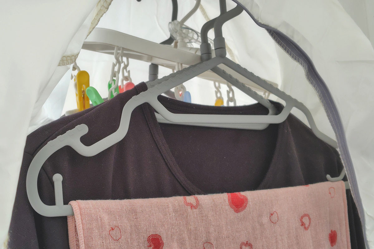 冬用の厚手のソックスもしっかり乾いた