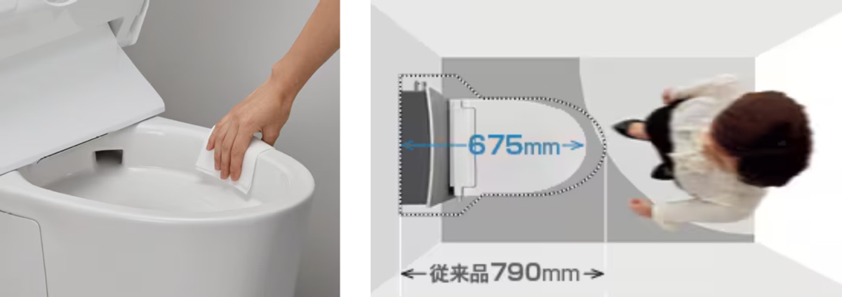 コンパクト設計で設置しやすく、掃除もしやすい