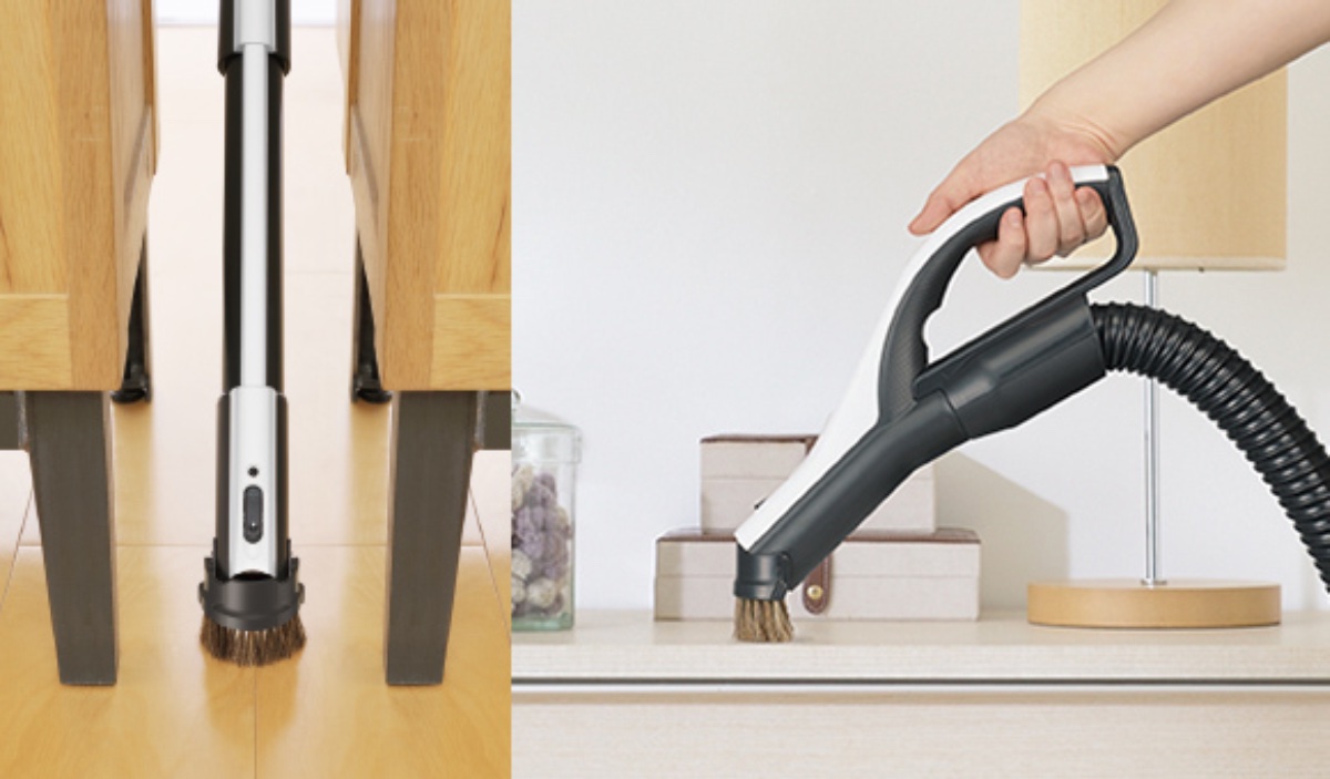 便利な「すみずみブラシ」を備える