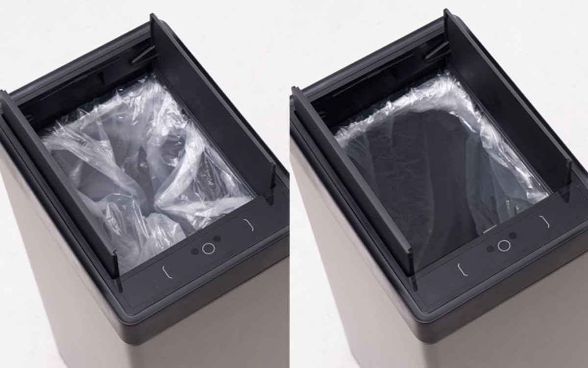 ゴミ袋を手で広げる必要がない