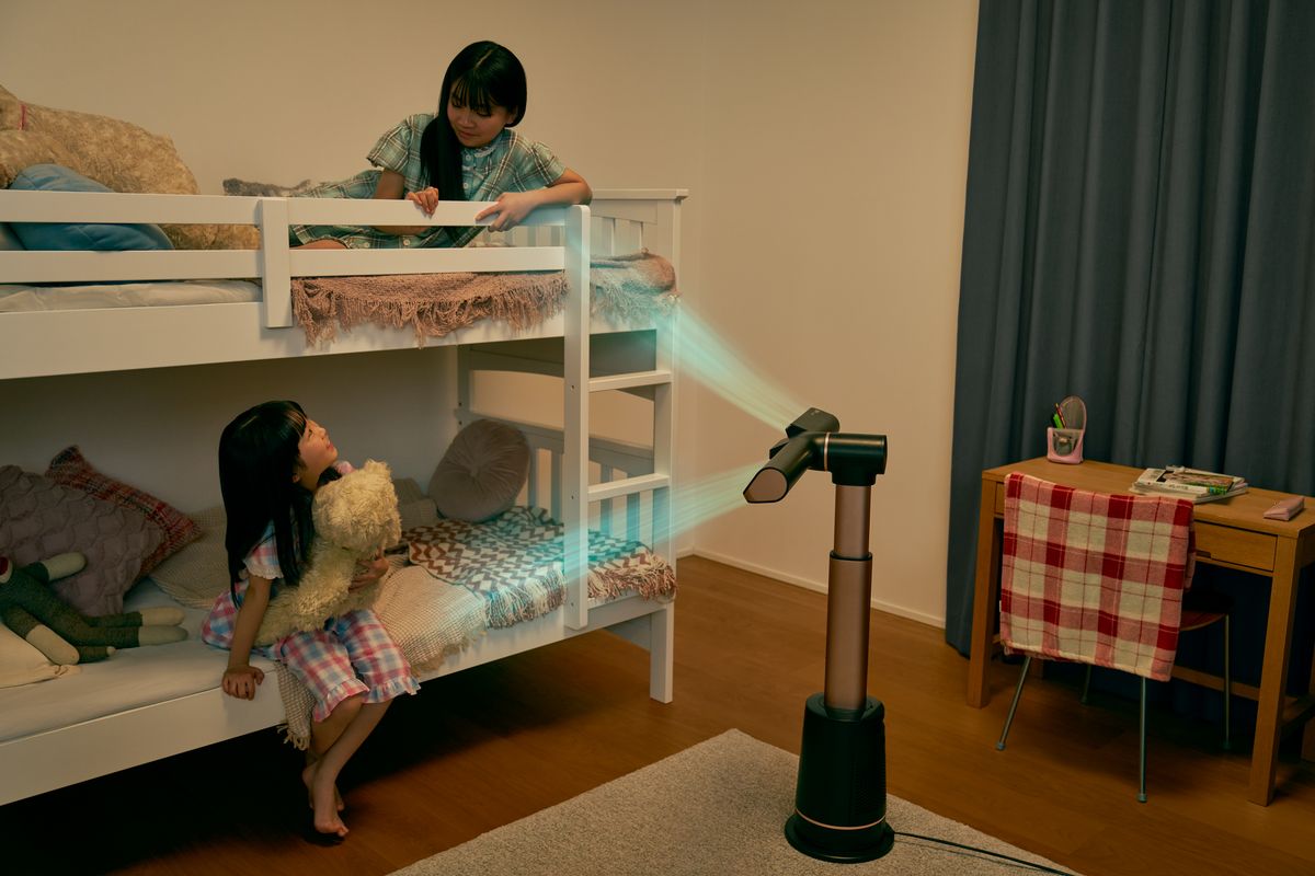 ブレードをそれぞれ違う方向にして2段ベッドのそれぞれに風を送ることも可能