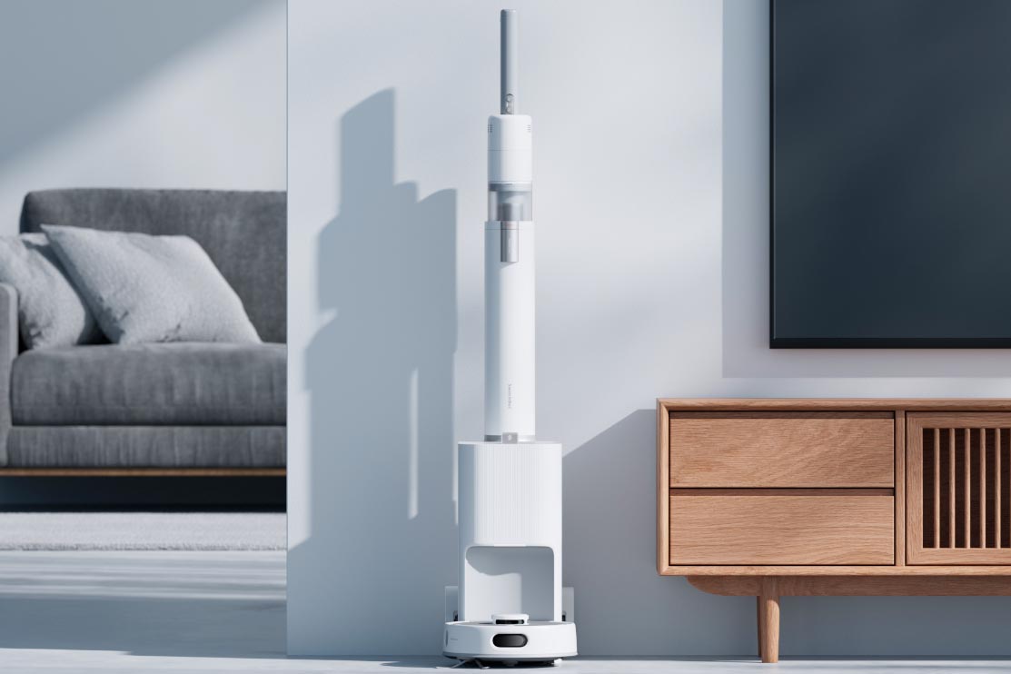 スティック掃除機とロボット掃除機が一つにまとまった「SwitchBot ロボット掃除機K10+Pro Combo」