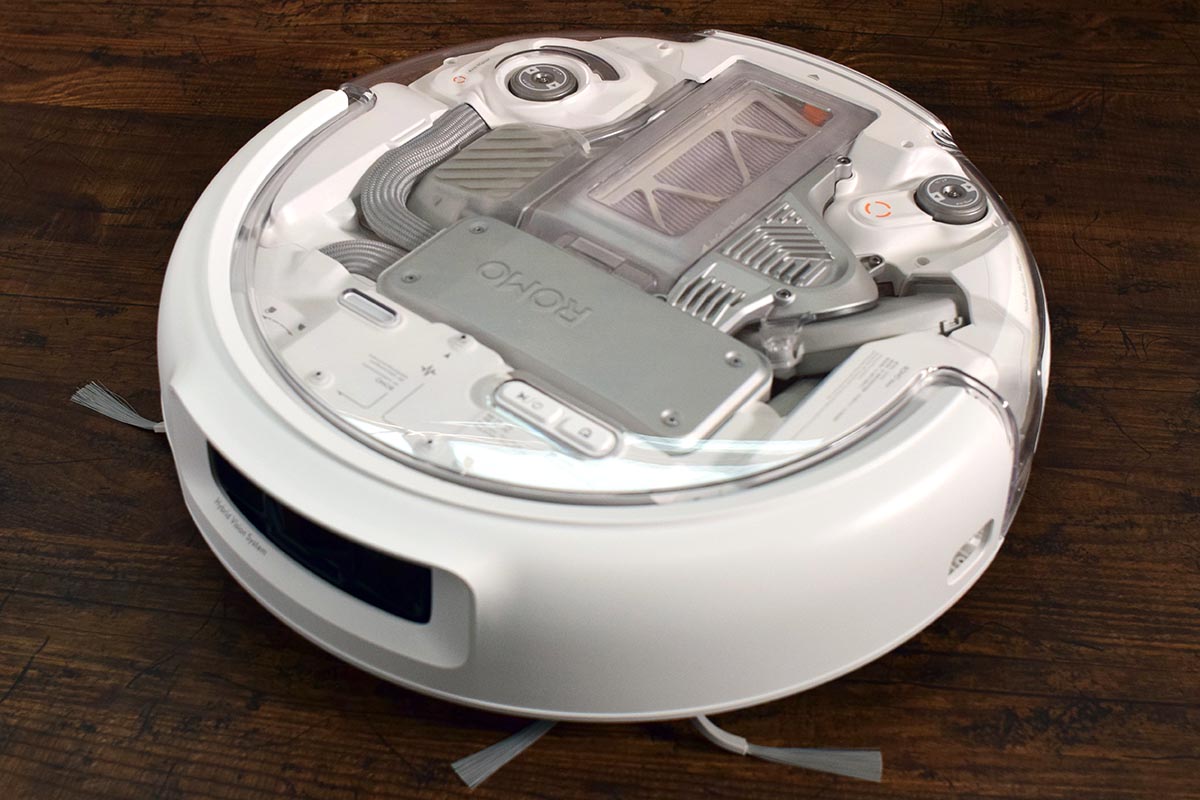 天面がスケルトンとなっている掃除機本体