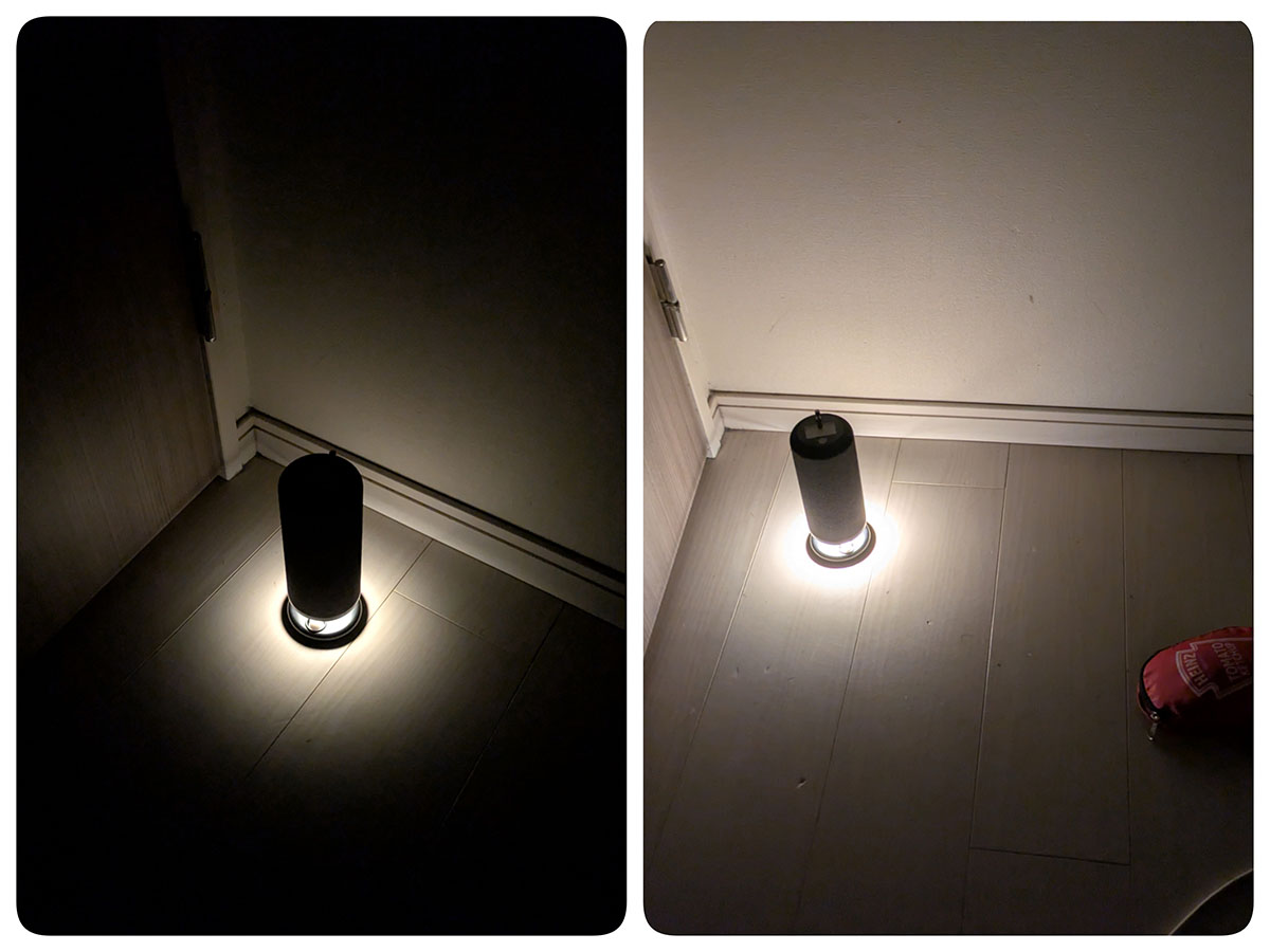 ランタンとしても使える。本体下部のあかり