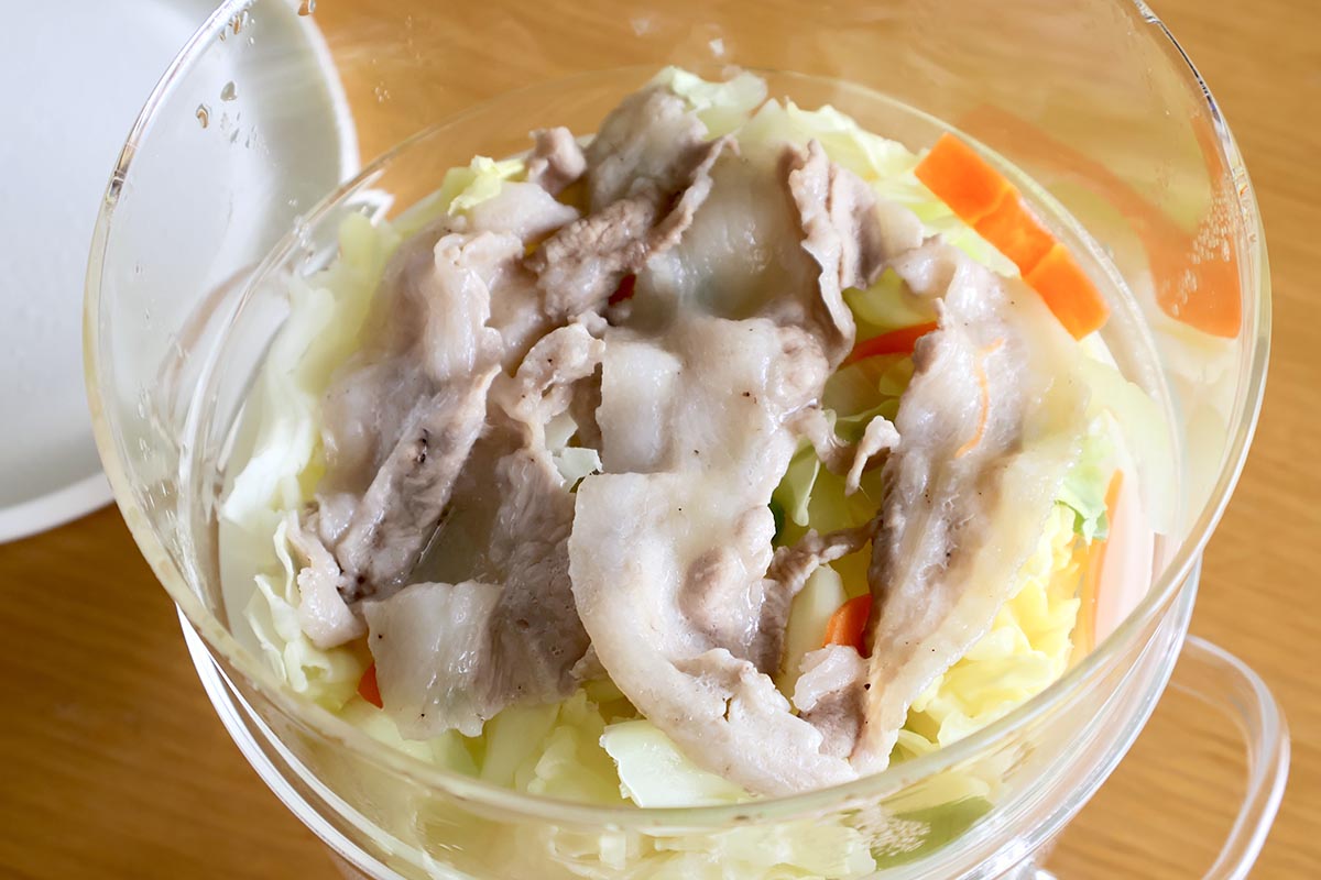 取り出してみると、しっかり蒸し上がってる! おいしそうにできあがりました