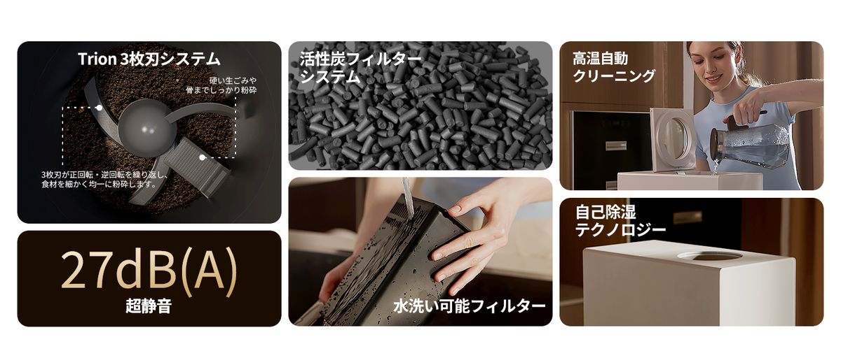 活性炭フィルターで臭気を抑える
