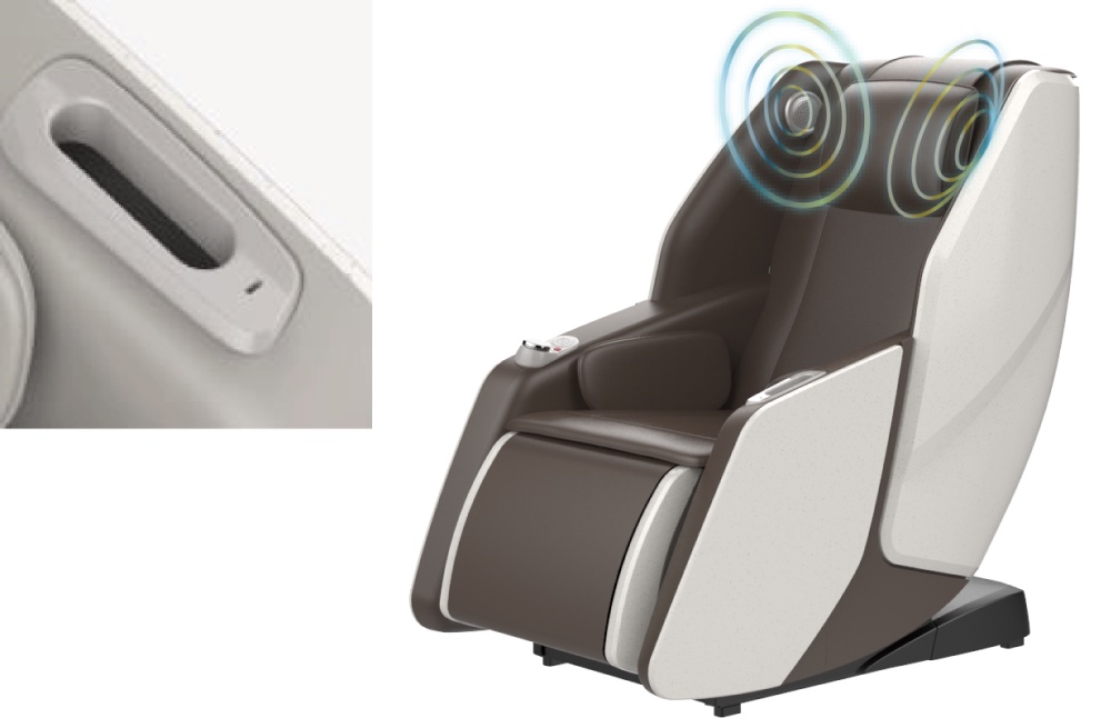 Bluetoothスピーカーとスマホポケットを搭載