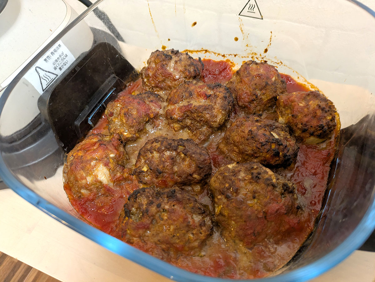 途中で一度、上下をひっくり返します。これも表面がカリッと焼き上がっています