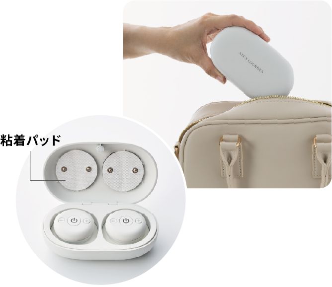 充電ケースに収納してそのまま充電可能