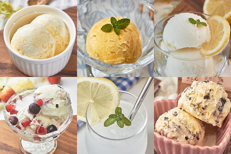 様々なフレーバーのアイスを楽しめる