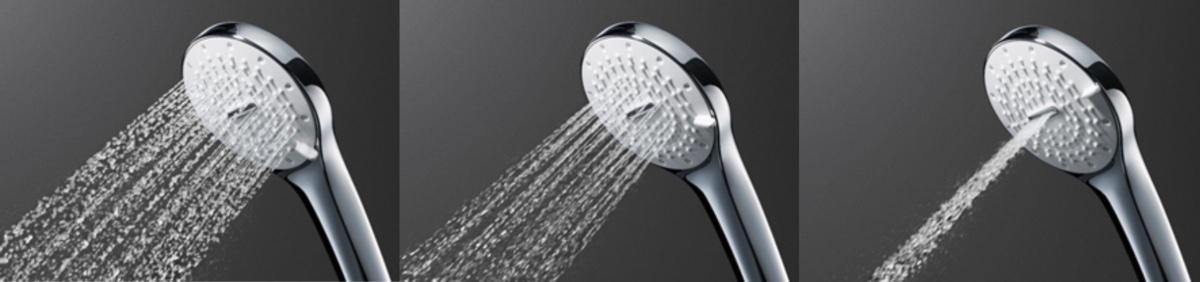 左からアクアスプレー、パワフルスプレー、クレンズジェット