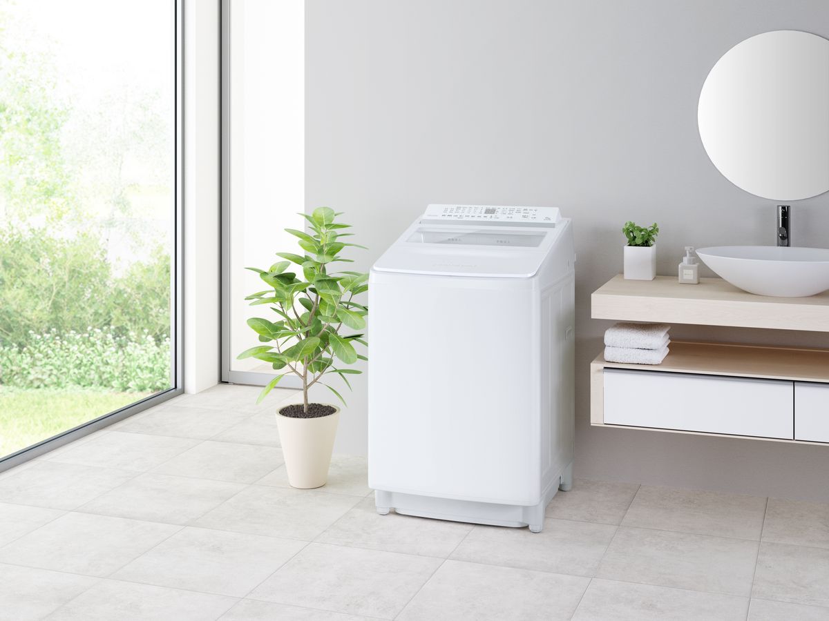 「抗菌ウルトラファインバブル洗浄W」を搭載した全自動洗濯機「ZABOON(ザブーン)」。画像は洗濯容量12kgの「AW-12DPB6」