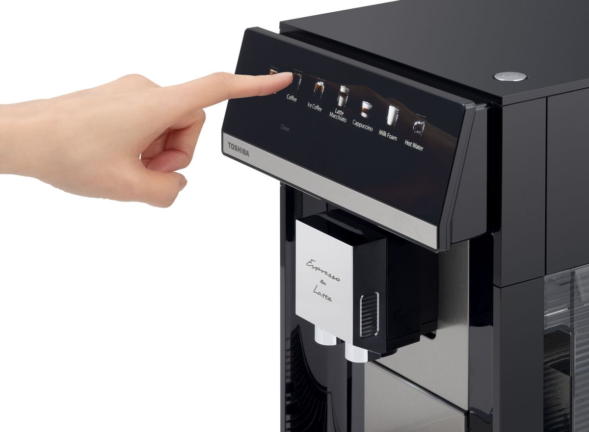 6種類のコーヒー/ミルクメニューを選べる