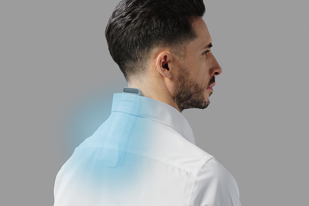 首元を冷やして涼しく過ごせる。シャツなどを着たままでも目立ちにくい