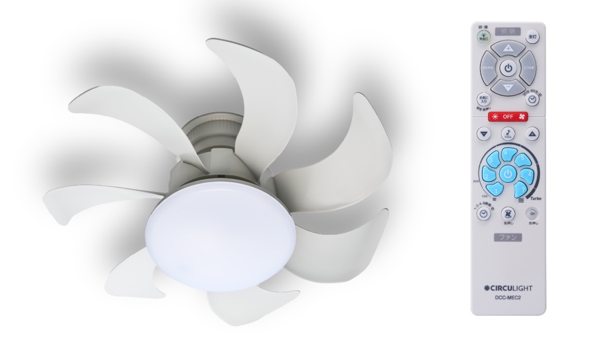 6畳用のホワイトと、3機種に付属するリモコン