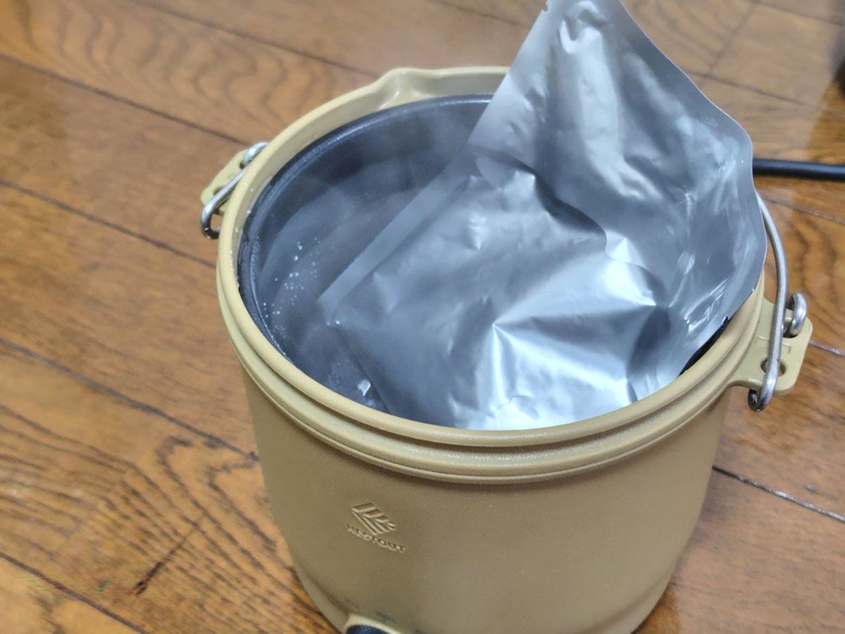レトルト食品の湯煎にも活用できる