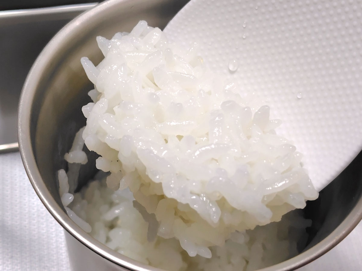 芯までしっかり火が通ったふっくらしたご飯