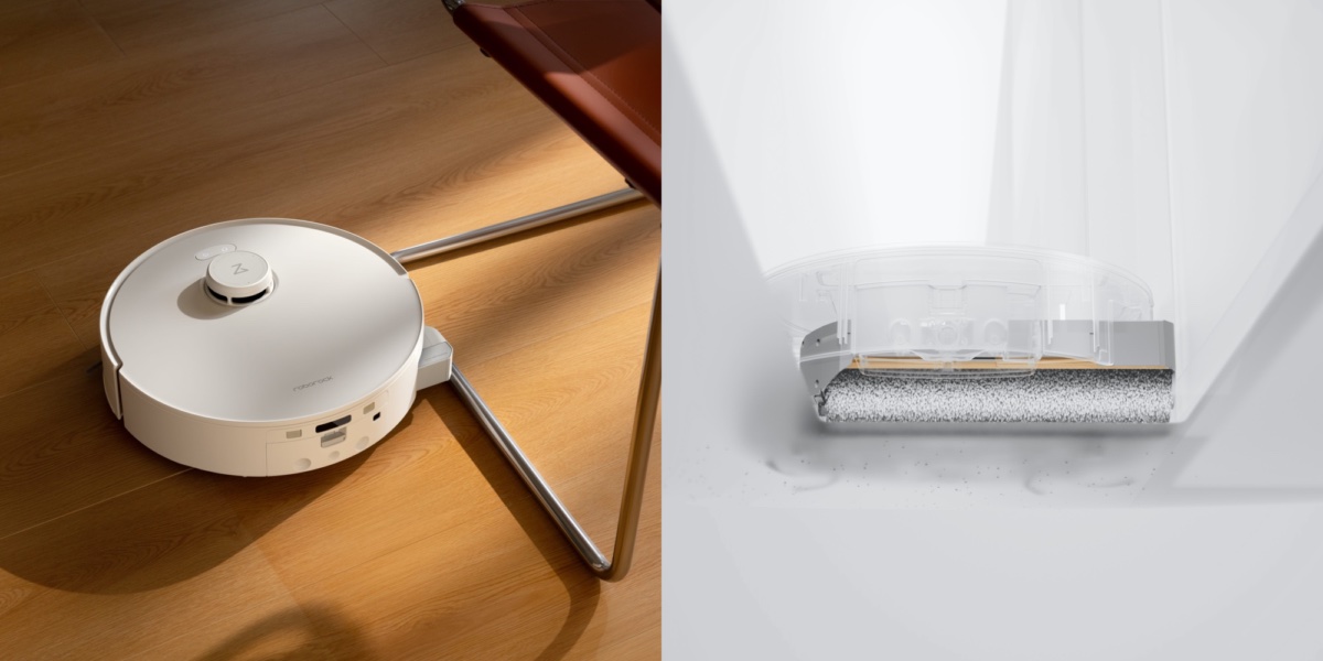 ローラーが伸び出し、壁際や家具の端まできれいに拭き上げる