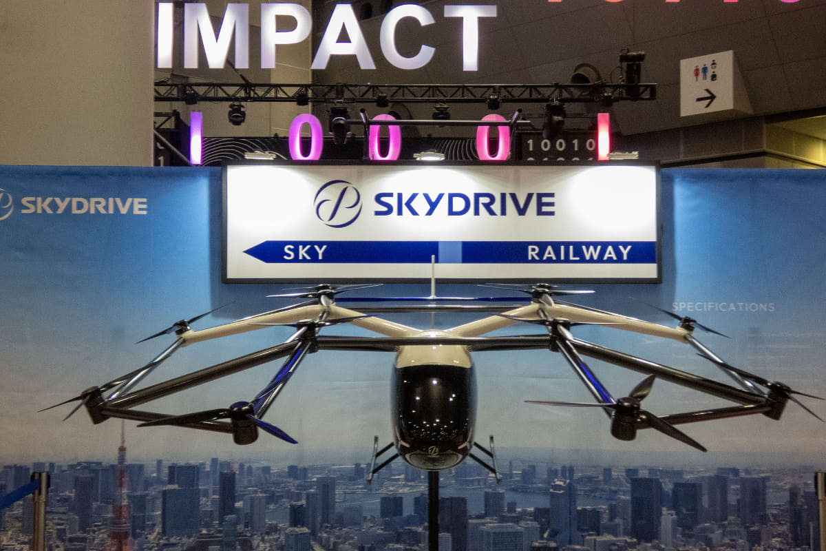 "空飛ぶクルマ"ことSkyDrive。次世代モビリティとしてさまざまな可能性を秘めています