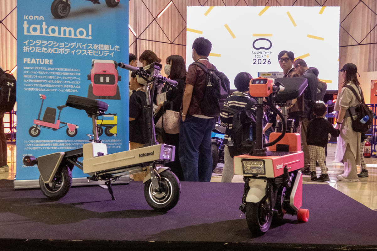 SusHi Tech Tokyo 2026で展示されていた特定原付を紹介