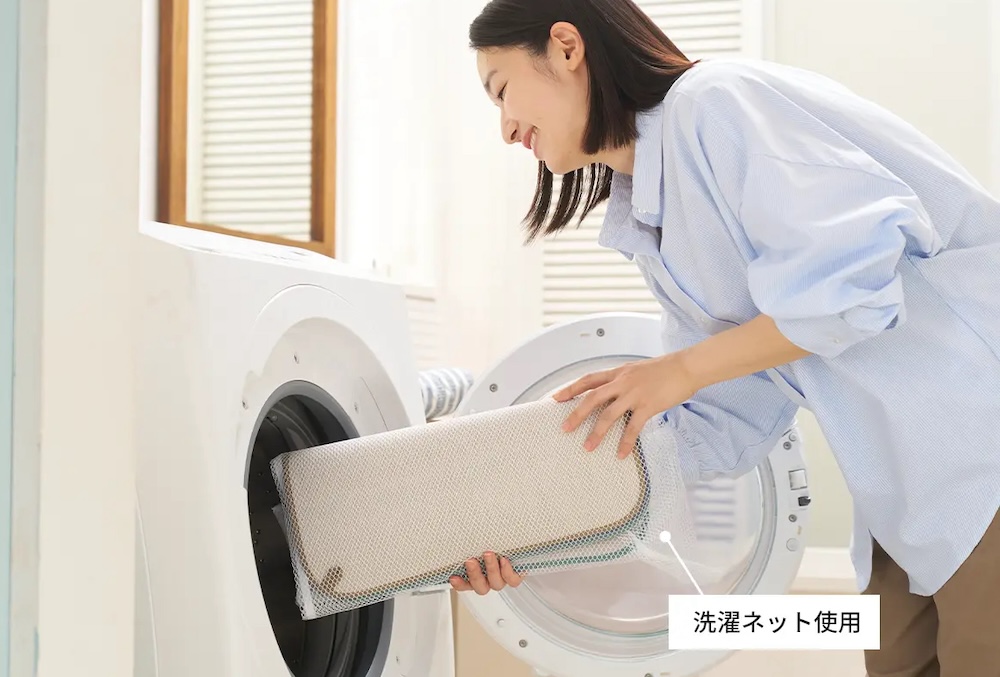 ネットに入れれば洗濯機での丸洗いができる
