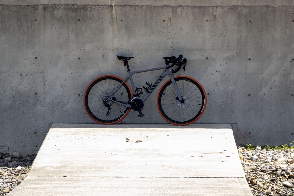 自転車を釣り場から見える範囲に立てかけてあとは歩く