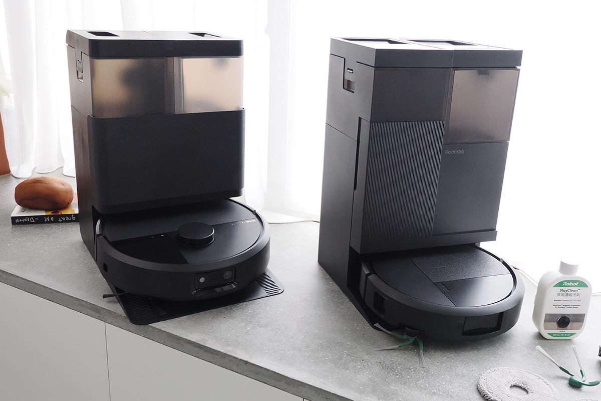 Roomba Plus 505 Combo(左)とのサイズ比較