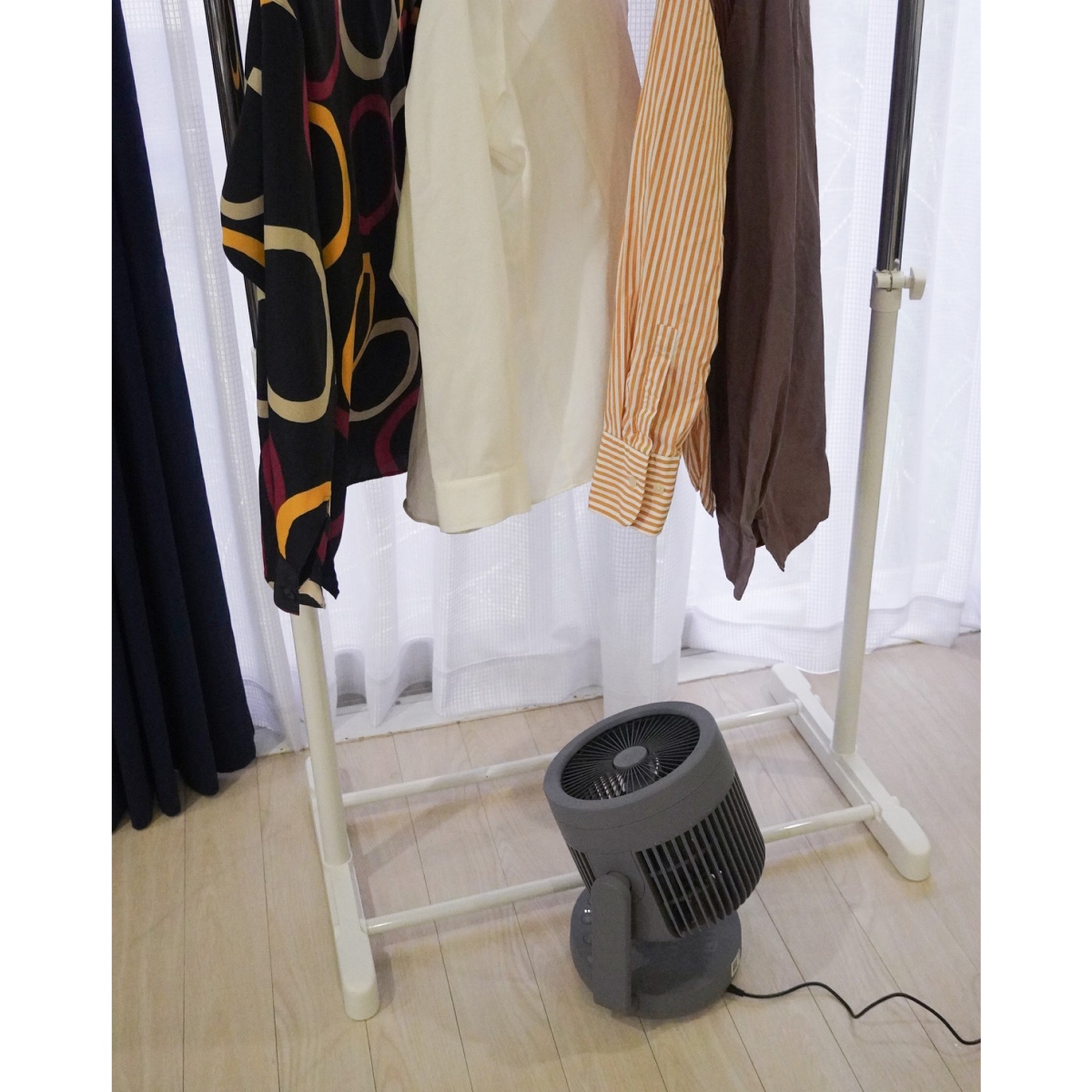 洗濯物にしっかり風を当てられるので早く乾きます
