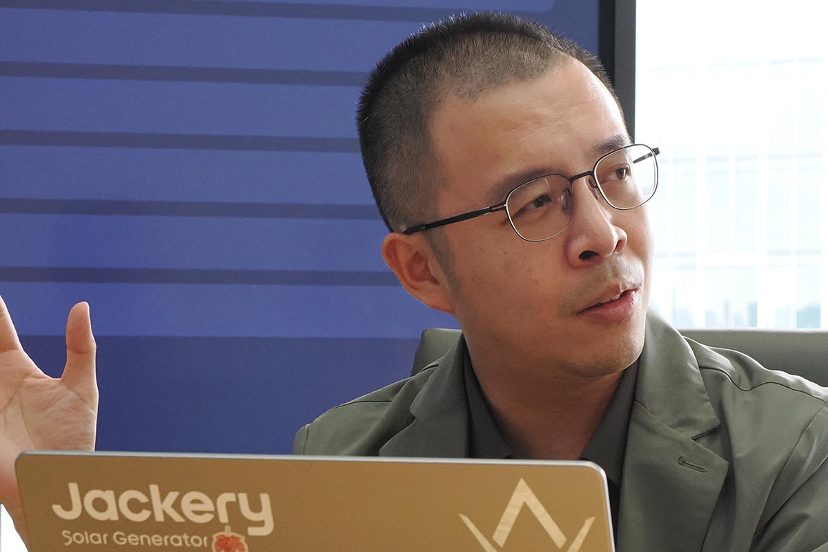 話をうかがった周 伝人 Jackeryグループ副社長