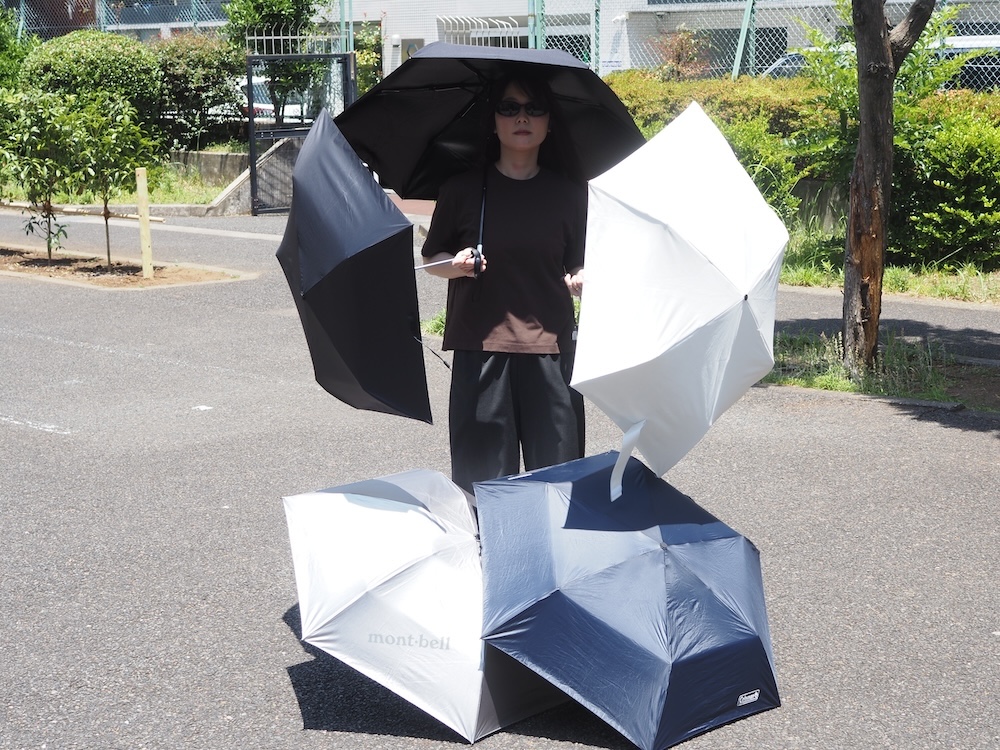 日傘5本を屋外レビュー