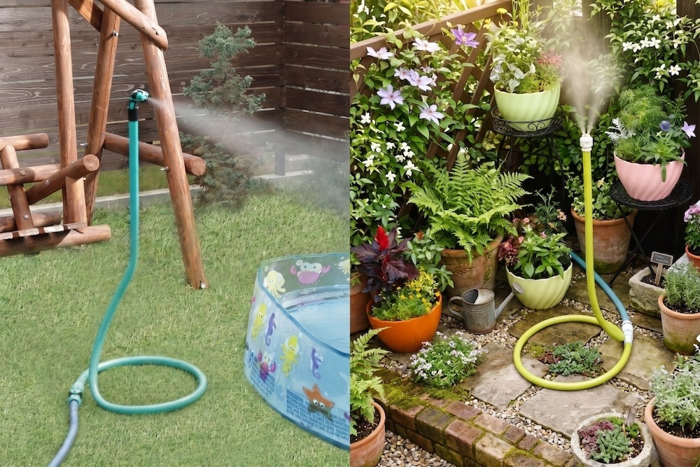 夏の屋外作業に適した「ミストスタンド」2機種