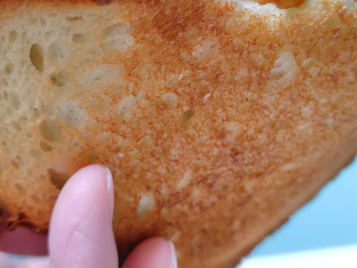 裏面にも香ばしい焼き目が付いた