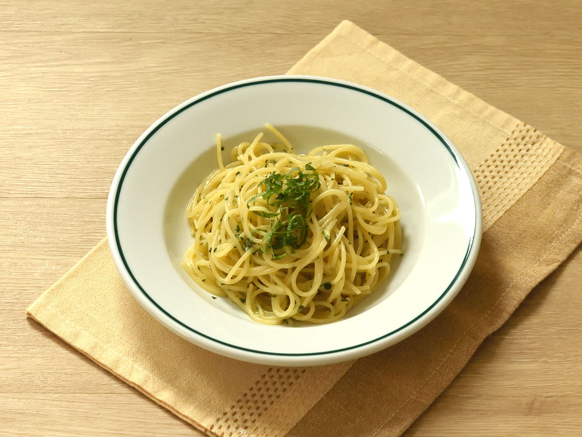 青じそを使った夏にぴったりのスパゲティです