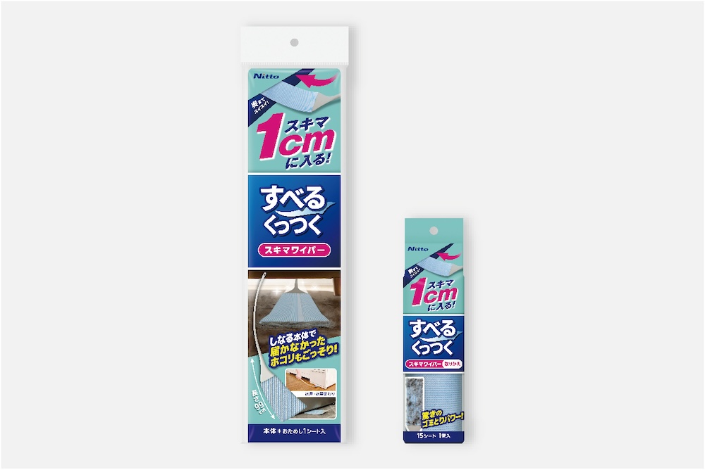 「すべる くっつく スキマワイパー」と交換用シートのパッケージ