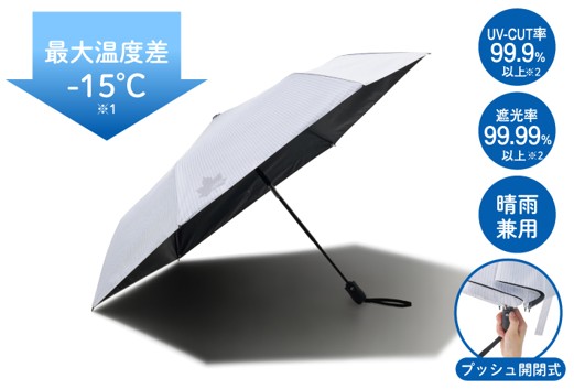 ソーラーブロック日傘・オートコンパクト(晴雨兼用)