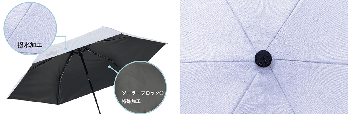 特殊コーティング「ソーラーブロック加工」を採用