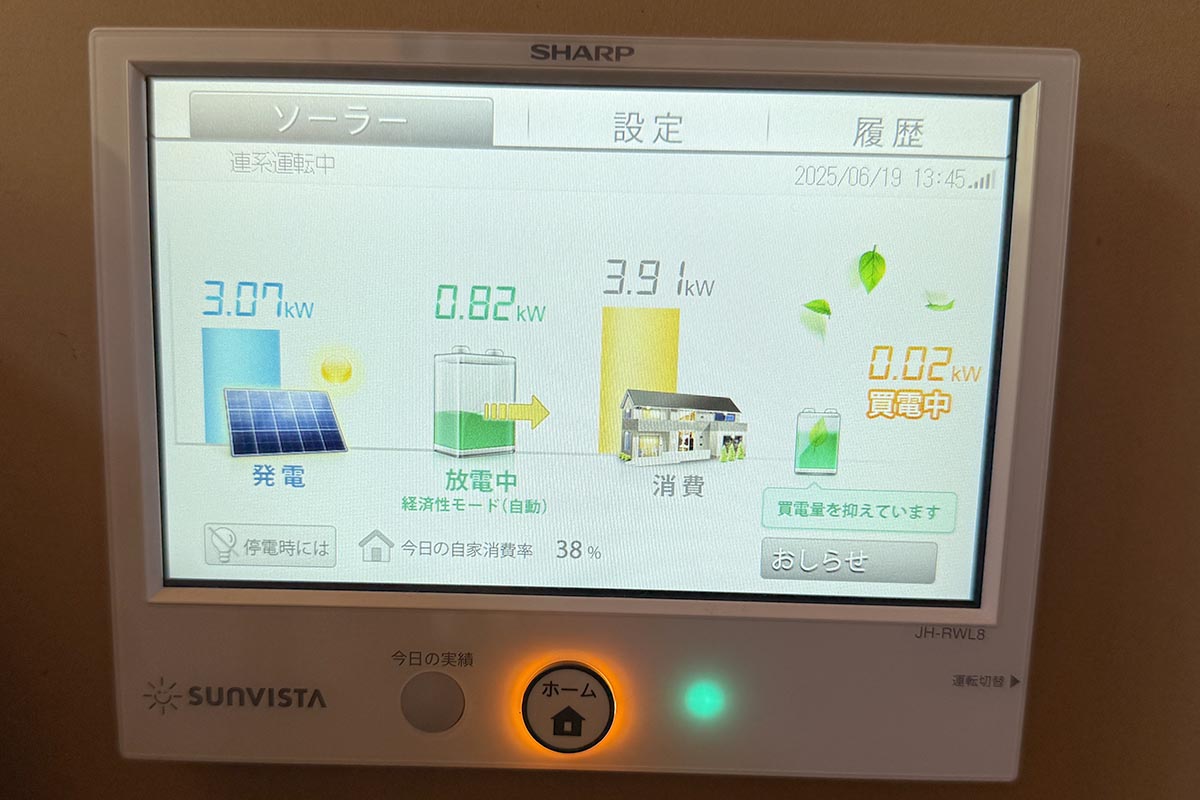充電と放電どちらも無事できた