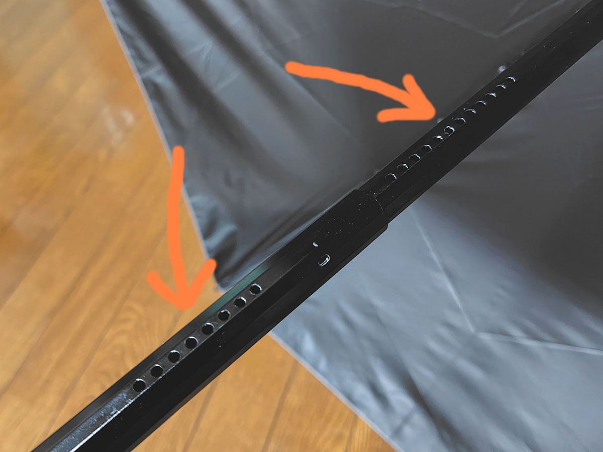 送風口はシャフトに装備