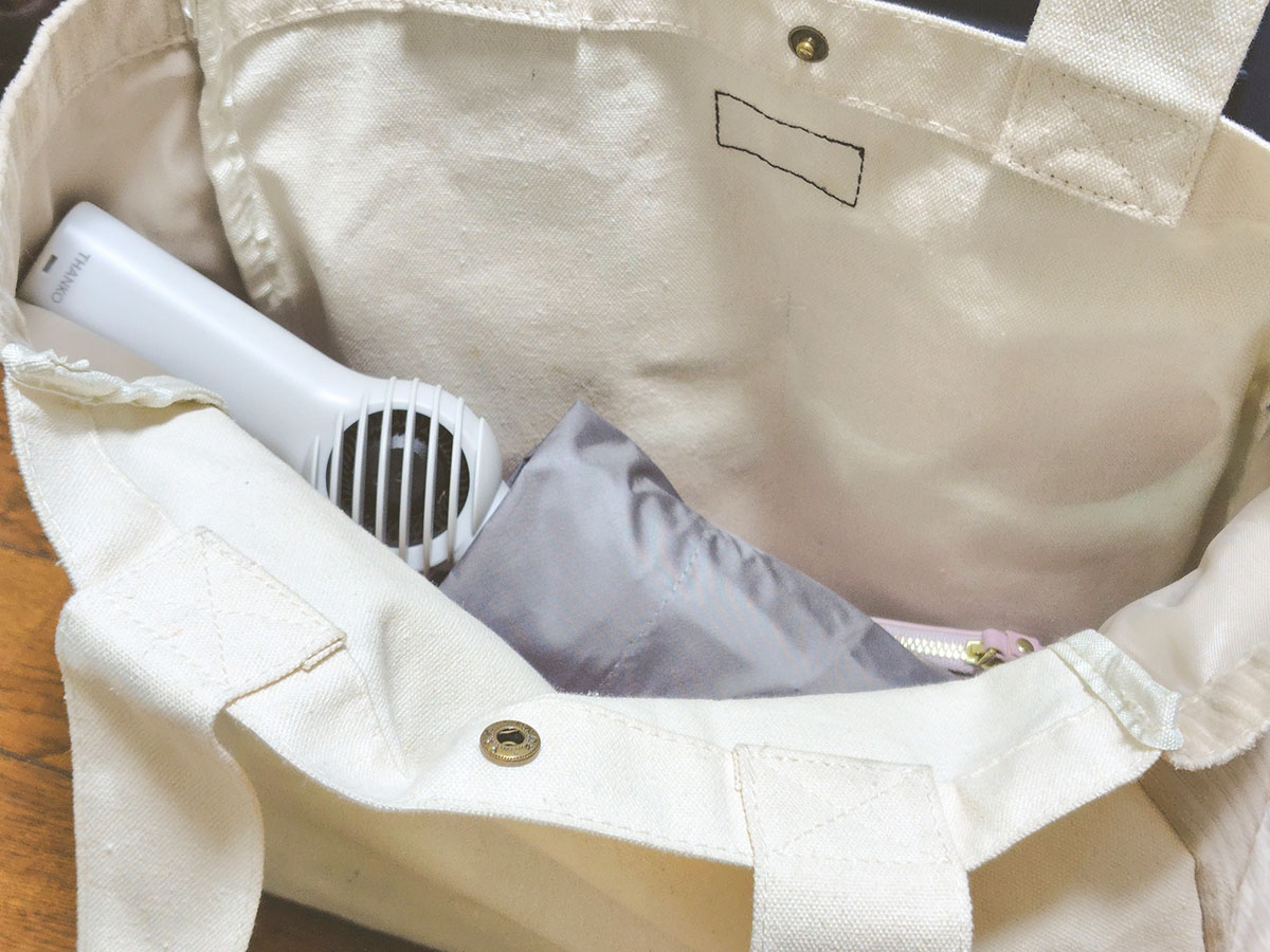 大きめのトートバッグにすっぽり収まる