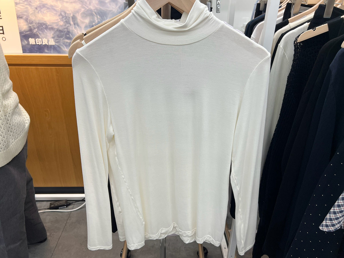 婦人 着るスキンケア タートルネック長袖Tシャツ